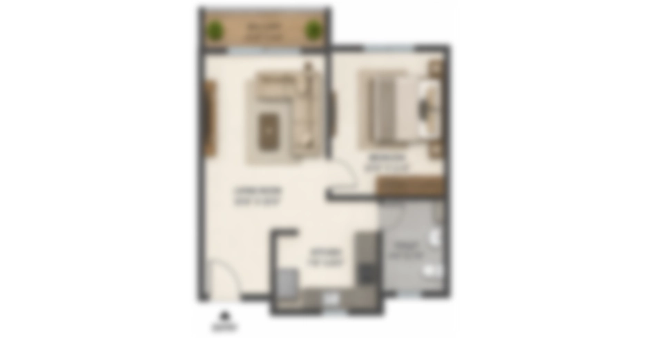 Avanti Thane 1 BHK Floor Plan