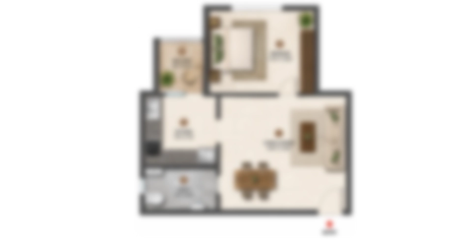 Avanti Thane 2 BHK Floor Plan